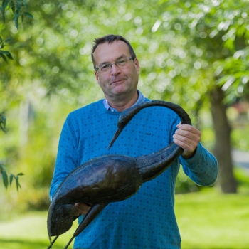 Reinier Veldhuijzen verkoopt al meer dan vijftien jaar metalen vogels